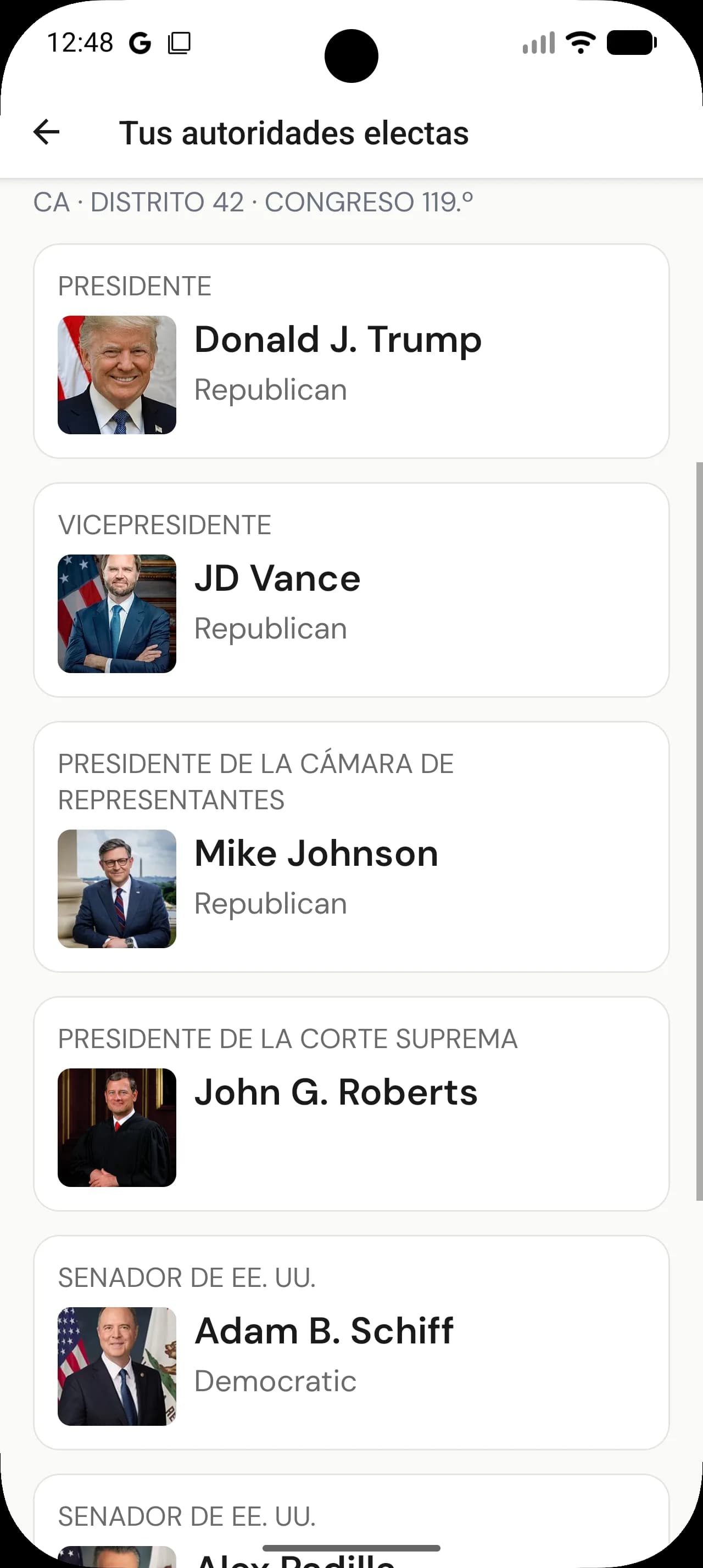 Revisar autoridades por ZIP