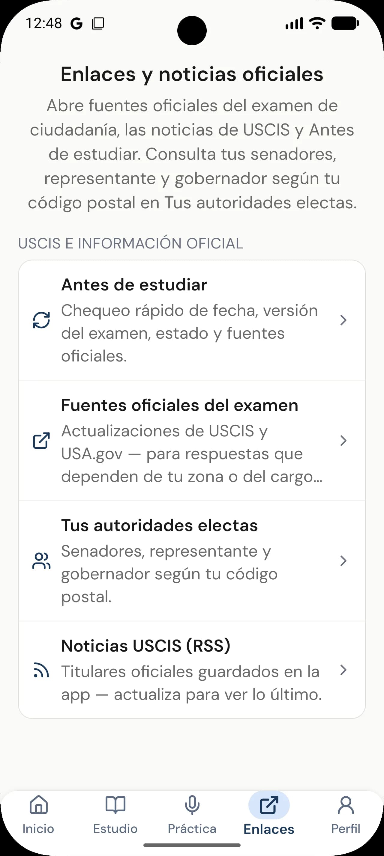 Abrir recursos oficiales